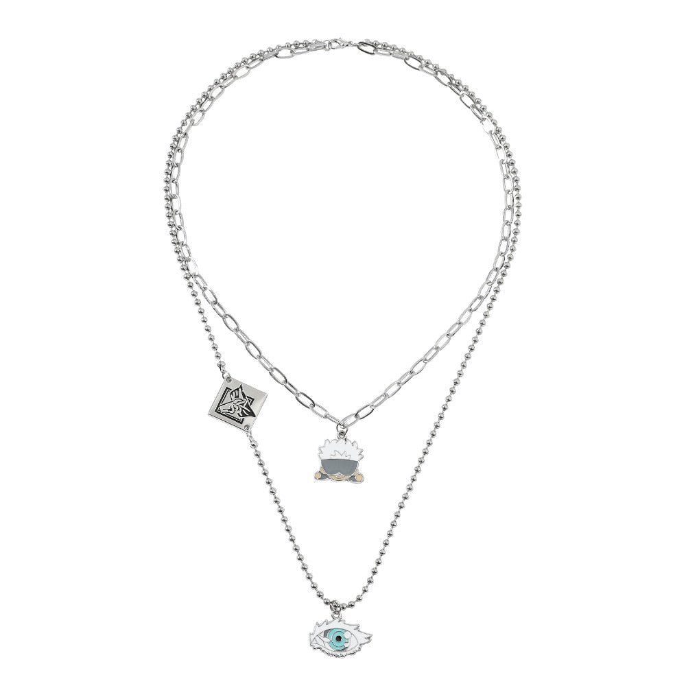 Gojo Satoru Pendant Necklace for Women Jujutsu Kaisen Classic Anime Accessories Cartoon Jewelry Men&#39;s Neck Chains Gift