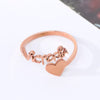 Gold  Adjustable Custom Ring Personalized Letter Heart Name Rings for Women Girl Stainless Steel Love Wedding Ring Jewelry