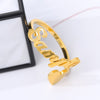 Gold  Adjustable Custom Ring Personalized Letter Heart Name Rings for Women Girl Stainless Steel Love Wedding Ring Jewelry