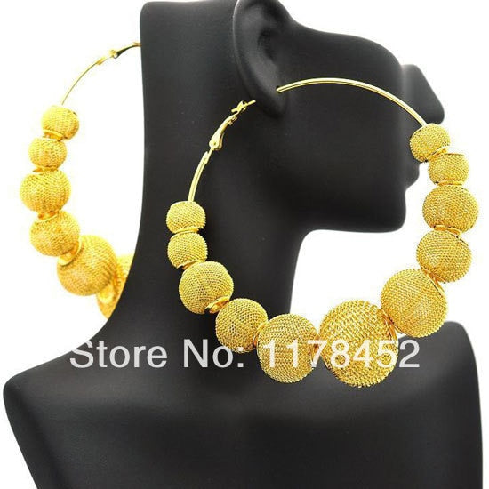 Gold-Plated-Basketball-Wives-Large-Mesh-Disco-Ball-Beads-Wives-Hoop-Earrings