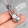Gold Black Boxing Gloves Boxer Men Necklaces Pendants Chain for Boyfriend Male Stainless Steel Jewelry Creativity Gift