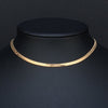 Gold Blade Chain Choker Necklace Women Flat Snake Necklace Gold Silver Color Flat Herringbone Choker Layer Lobster Buckle Choker