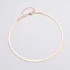 Gold Blade Chain Choker Necklace Women Sexy Flat Snake Chain Gift Metal Round
