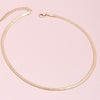 Gold Blade Chain Choker Necklace Women Sexy Flat Snake Chain Gifts Flat Snake Chain Clavicle Jewelry Female Necklace Romantic