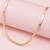 Gold Blade Chain Choker Necklace Women Sexy Flat Snake Chain Gifts Flat Snake Chain Clavicle Jewelry Female Necklace Romantic