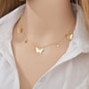 Gold Chain Butterfly Pendant Choker Necklace Women Statement Collares Bohemian Beach Necklace Jewelry Gift Collier