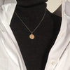 Gold Chain Simple Coin Pendant Necklaces for Women Charms Chunky Link Chains Choker Necklace Statement collar bijoux femme