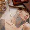 Gold Chain Simple Coin Pendant Necklaces for Women Charms Chunky Link Chains Choker Necklace Statement collar bijoux femme