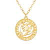 Gold Color 12 Horoscope Zodiac Sign Pendant Necklace For Women Men Constellations Jewelry Gift Dropship