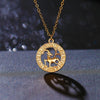 Gold Color 12 Horoscope Zodiac Sign Pendant Necklace For Women Men Constellations Jewelry Gift Dropship