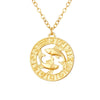 Gold Color 12 Horoscope Zodiac Sign Pendant Necklace For Women Men Constellations Jewelry Gift Dropship
