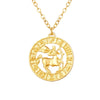 Gold Color 12 Horoscope Zodiac Sign Pendant Necklace For Women Men Constellations Jewelry Gift Dropship