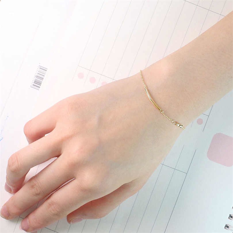 Gold Color 925 Sterling Silver Bangles&Bracelets Women Bracelets Jewelry New Fashion Elegant Small Silver Female Bracelet