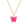 Gold Color Alloy Necklace Cute Butterfly Pendant Accessories For Girl Adjustable Sweet Style Chain Necklace Jewelry Gifts