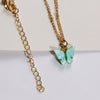 Gold Color Alloy Necklace Cute Butterfly Pendant Accessories For Girl Adjustable Sweet Style Chain Necklace Jewelry Gifts