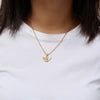 Gold Color Angel Stainless Steel Necklace for Women Jewelry Guardian Angel Pendant Necklace Engraving Single Layer Necklaces