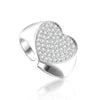 Gold Color Big Heart Ring for Women Girl Female 2022 Finger Rings Rhinestone Wedding Engagement Ring Jewelry Gift