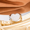 Gold Color Big Heart Ring for Women Girl Female 2022 Finger Rings Rhinestone Wedding Engagement Ring Jewelry Gift