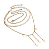 Gold Color Chain Jewelry Boho Gold Color Star Pendant Necklaces For Women Tassel Necklace Kolye