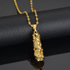 Gold Color Copper Dragon Pillar Pendant Necklaces for Women Men Stainless Steel Necklace Mascot Ornaments Gifts Collar Mujer