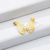 Gold Color Hollow Butterfly Small Earrings Elegant Fan Shaped Women Stainless Steel Stud Earrings Jewelry Pendientes BFF