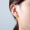 Gold Color Hollow Butterfly Small Earrings Elegant Fan Shaped Women Stainless Steel Stud Earrings Jewelry Pendientes BFF