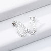 Gold Color Hollow Butterfly Small Earrings Elegant Fan Shaped Women Stainless Steel Stud Earrings Jewelry Pendientes BFF