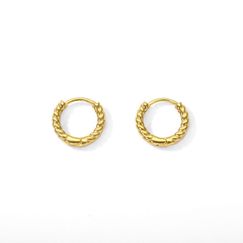 Gold Color Hoop Earrings For Women 2023 Stainless Steel Circle Ear Ring Earings Boho Jewerly Aretes Mujer Christmas Gift