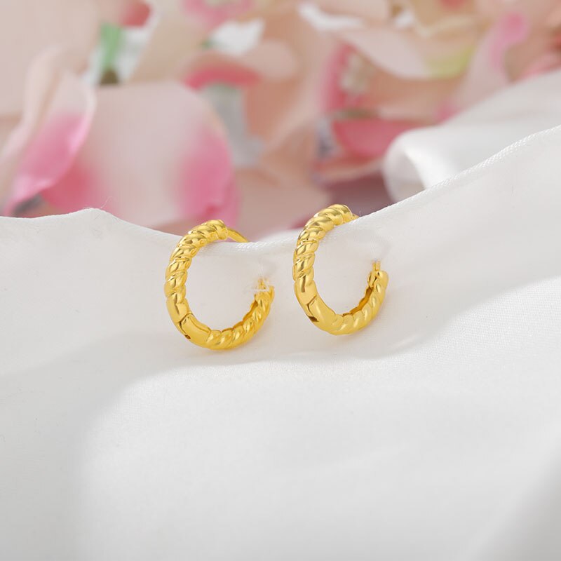 Gold Color Hoop Earrings For Women 2023 Stainless Steel Circle Ear Ring Earings Boho Jewerly Aretes Mujer Christmas Gift