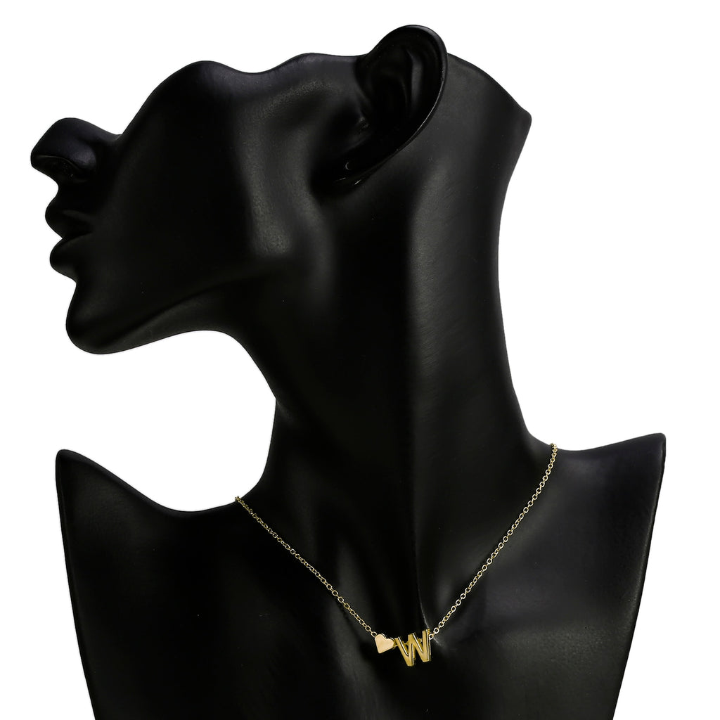Gold Color Letter Heart Initial Choker Necklace For Women  Dainty 26 Alphabet Pendant Girls Clavicle Jewelry Lover Gifts