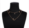 Gold Color Long Tassel Moon Necklaces & Pendants For Women Multi Layer Sequins Choker Necklace Chain Star Chokers Christmas Gift