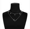 Gold Color Long Tassel Moon Necklaces & Pendants For Women Multi Layer Sequins Choker Necklace Chain Star Chokers Christmas Gift