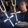 Gold Color Male Necklaces & Pendants Movie Jewelry The Fast and The Furious Toretto Men Classic Cross Pendant Necklace