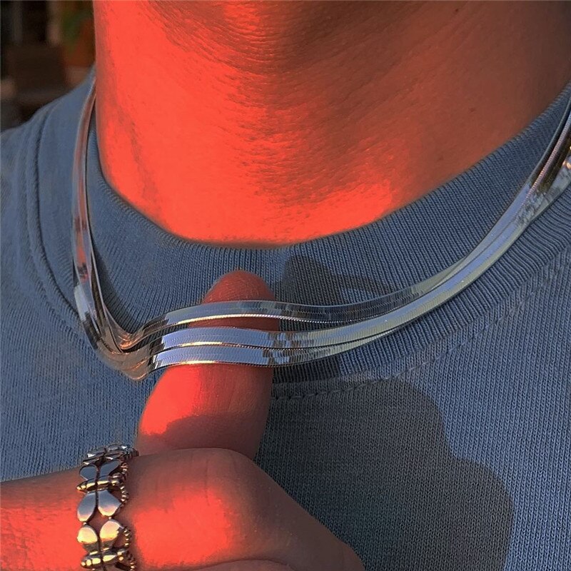 Gold Color Neck Chain Choker Necklace For Men Charm Necklaces Clavicle Chain Jewelry On The Neck Pendant 2021 Chocker Collar