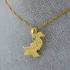 Gold Color Pakistan Map Pendant Necklaces for Women Girls Jewelry Gifts #J0000