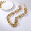 Gold Color Statement Matte Chunky Twist Chain Choker Necklaces For Women Boho Splicing Ethnic Necklace Girls Jewelry