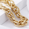 Gold Color Statement Matte Chunky Twist Chain Choker Necklaces For Women Boho Splicing Ethnic Necklace Girls Jewelry