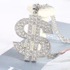 Gold Color US Dollar Pendant Necklace For Men Gangster Chain Accessories Hiphop Rap Jewelry Money For Women/Men Bling Jewelry
