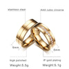Gold Color Wedding Bands Rings for Women Men High Quality CZ Engagement Couple Promise Ring Anniversary Alliance Jewelry Gift