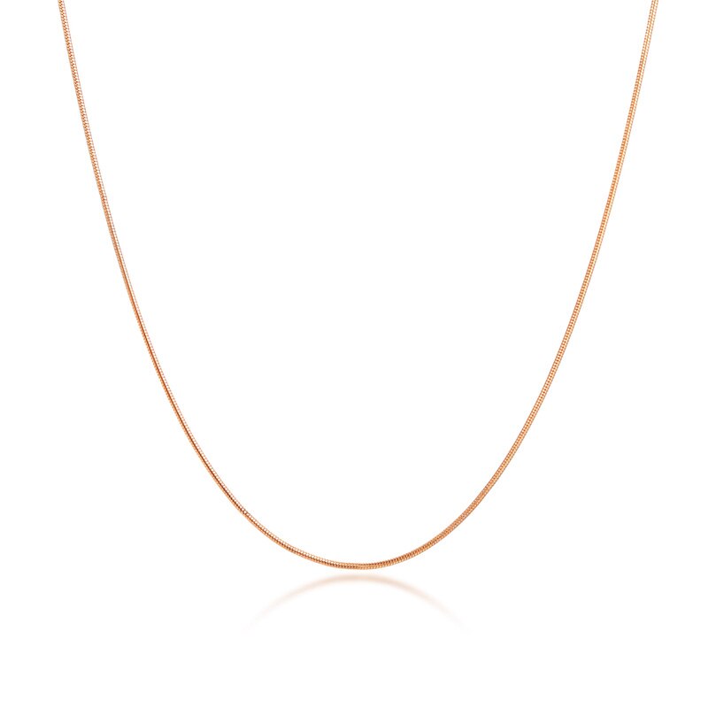 Gold Color Women Snake Chain Necklace 1mm Ultra Thin Round Choker Necklace Stainless Steel Valentines Gift 16" to 20"