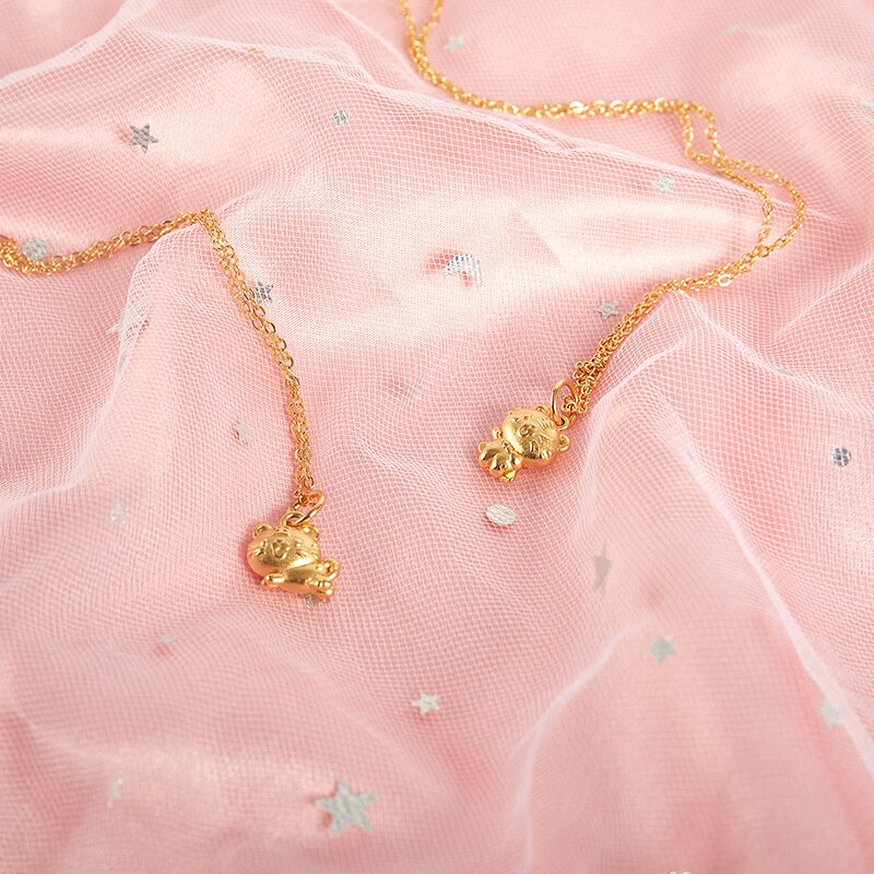 Gold Color Zodiac Chinese Year Mascot Year of The Tiger Cute Necklace For Men Women  Jewelry Birthday Gift 1PC 2022