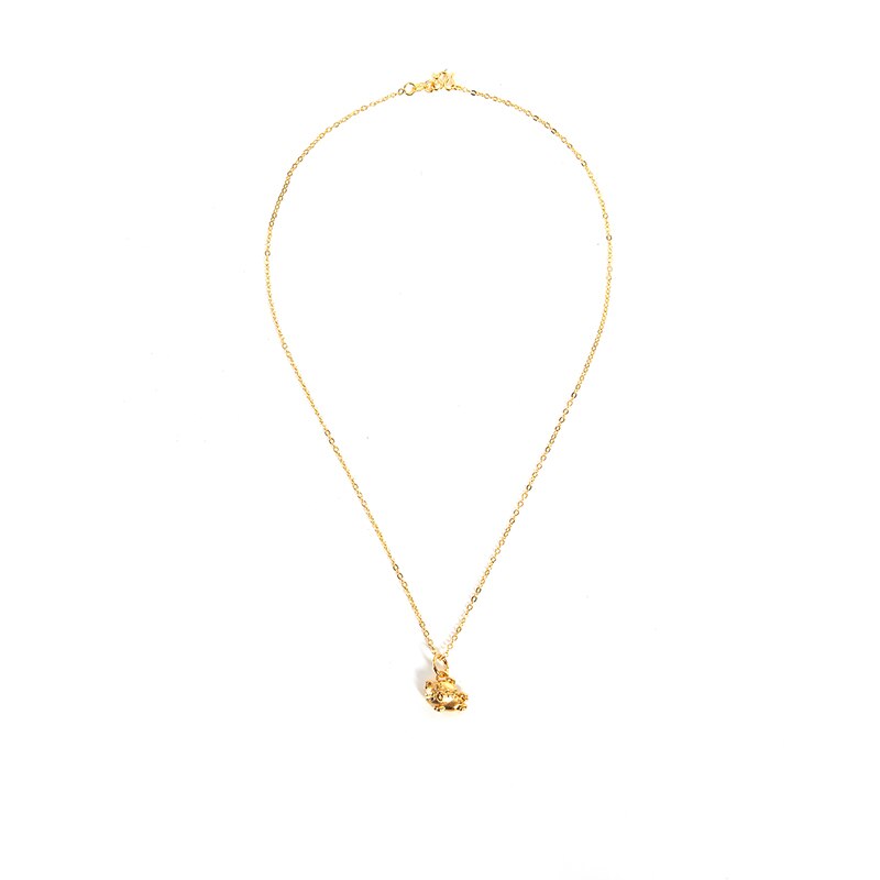 Gold Color Zodiac Chinese Year Mascot Year of The Tiger Cute Necklace For Men Women  Jewelry Birthday Gift 1PC 2022