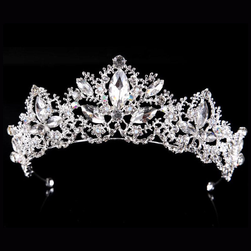 Gold Color wedding crown queen bridal Tiaras leaf bride crystal princess crown headband Wedding Hair Accessories hair jewelry