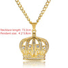 Gold Dollar Sign Shape Alloy Crystal Pendant Necklace Hip Hop Jewelry For Men Boy Birthday Party Gift Wedding Male Accessories