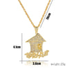 Gold Dollar Sign Shape Alloy Crystal Pendant Necklace Hip Hop Jewelry For Men Boy Birthday Party Gift Wedding Male Accessories