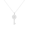 Gold Hollow Sun Flower Key Pendant Necklace For Women friends Simple CZ Zircon Gold Choker Neckalce Female Trendy Jewelry Gift