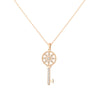 Gold Hollow Sun Flower Key Pendant Necklace For Women friends Simple CZ Zircon Gold Choker Neckalce Female Trendy Jewelry Gift
