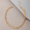 Gold Maze Chain Choker Necklaces for Women Punk Personality Chockers Vintage Exaggerated Single Layer Collare Jewelry Gifts 1 Pc