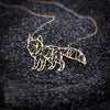 Gold Minimalis Fox Necklace Origami Gold Geometric Animal Fox Necklace & Pendants Party Accessories Drop Shipping YLQ0849