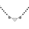 Gold Plate Cubic Zirconia Black Beads Crystal  Heart Adjusta Necklace Gift For Woman Trendy Wedding Party Female Jewelry New